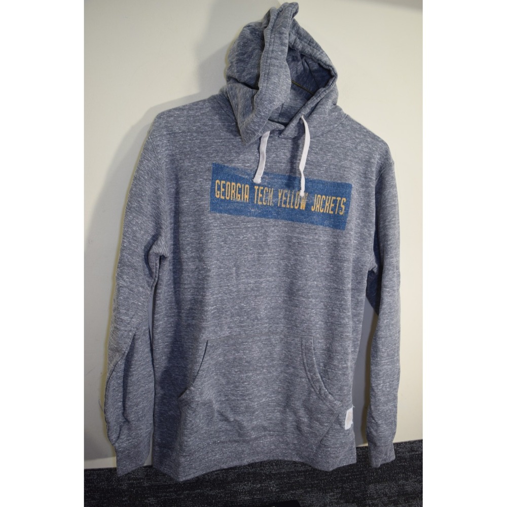 Georgia Tech University Yellow Jackets Hoodie Sweatshirt Mens M Soft WORN LOOK
